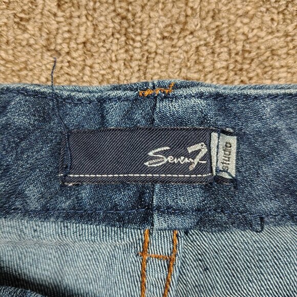 SEVEN7 Bootcut Jeans Women 12 Blue Stretch Cotton Blend Denim Mid Rise Casual - Picture 3 of 11